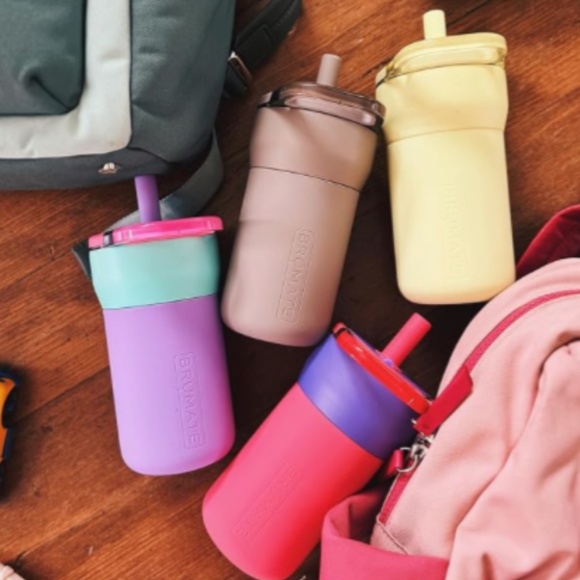 BrüMate Leap 12oz 100% Leakproof Kids Tumbler Handle Silicone Soft Straw Aurora - Picture 6 of 7